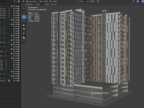 Edificio de Uso Mixto 1 Modelo 3D