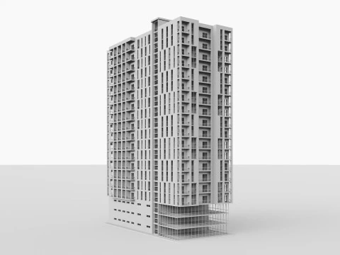 Mixed Use Building 3 3D Model