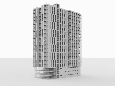 Mixed Use Building 3 3D Model