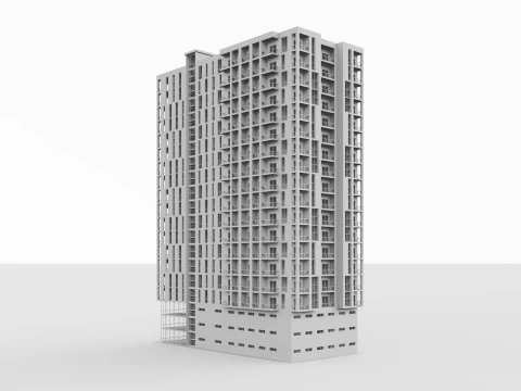 Mixed Use Building 3 3D Model