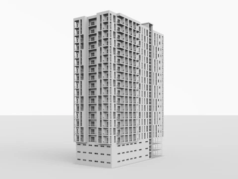 Mixed Use Building 3 3D Model