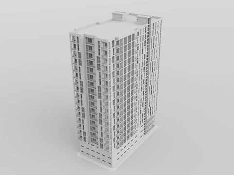 Mixed Use Building 3 3D Model