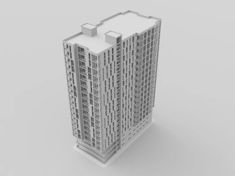 Mixed Use Building 3 3D Model