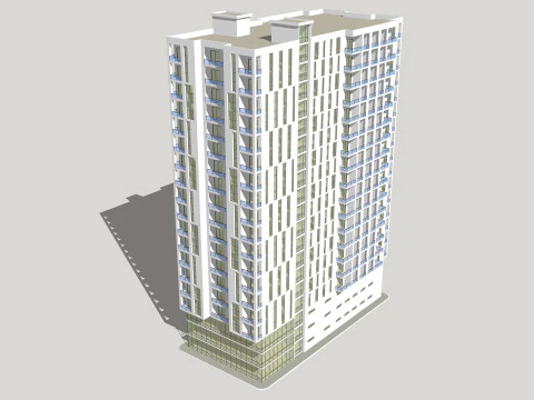 Mixed Use Building 3 3D Model