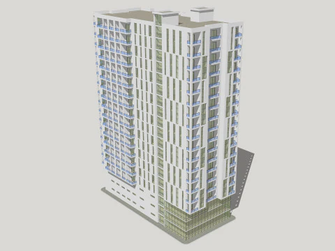 Mixed Use Building 3 3D Model