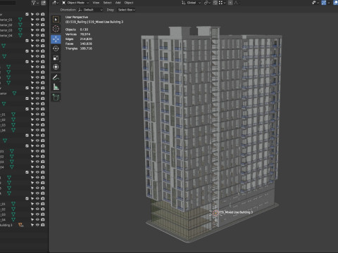 Edificio de Uso Mixto 3 Modelo 3D