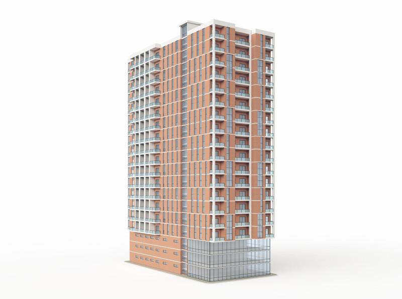 Цегляний будинок 3 3D Модель .c4d .max .obj .3ds .fbx .stl .blend