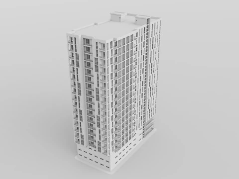 Brick Building 3 3D Model