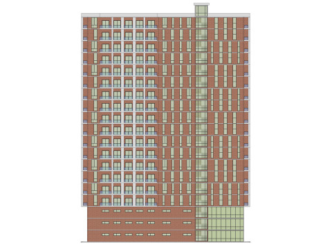 Цегляний будинок 3 3D Модель