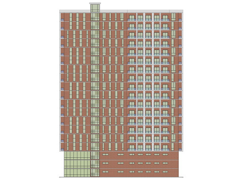 Цегляний будинок 3 3D Модель