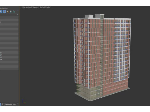 Brick Building 3 3D Model