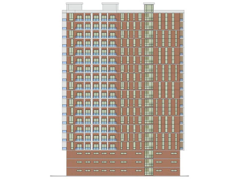 Brick Building 4 3D Model