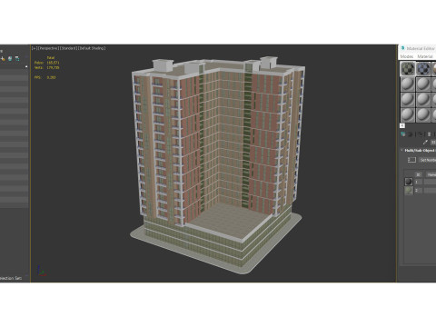 Цегляний будинок 4 3D Модель