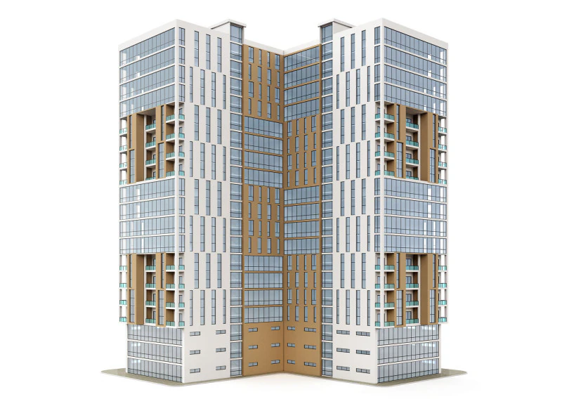 複合用途ビル4 3Dモデル .c4d .max .obj .3ds .fbx .stl .blend 