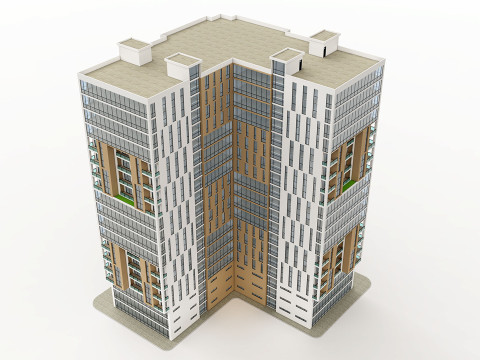 Багатофункціональний будинок 4 3D Модель