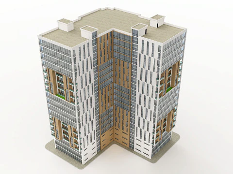 複合用途ビル4 3Dモデル