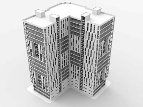 Багатофункціональний будинок 4 3D Модель