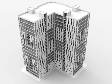 複合用途ビル4 3Dモデル