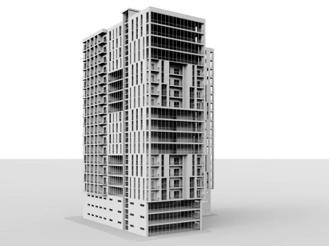 複合用途ビル4 3Dモデル