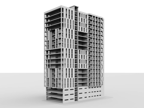 Багатофункціональний будинок 4 3D Модель