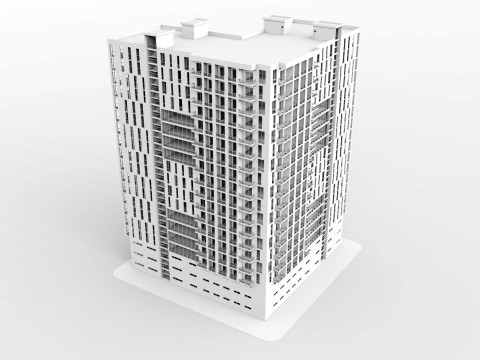 Багатофункціональний будинок 4 3D Модель