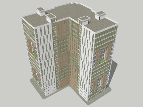 複合用途ビル4 3Dモデル