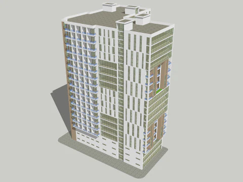 複合用途ビル4 3Dモデル