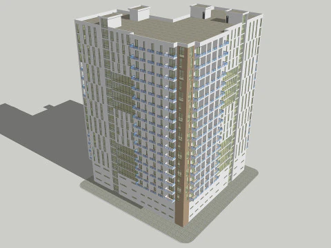 複合用途ビル4 3Dモデル