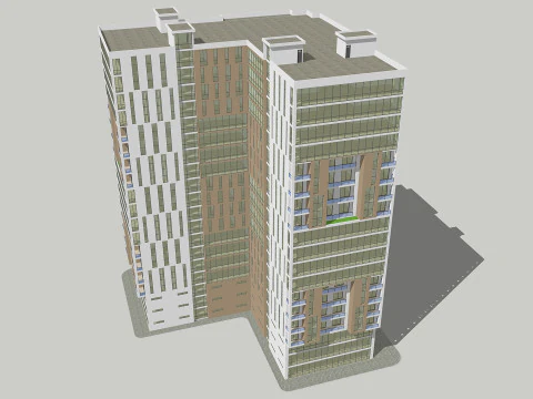 複合用途ビル4 3Dモデル