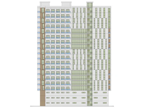 複合用途ビル4 3Dモデル