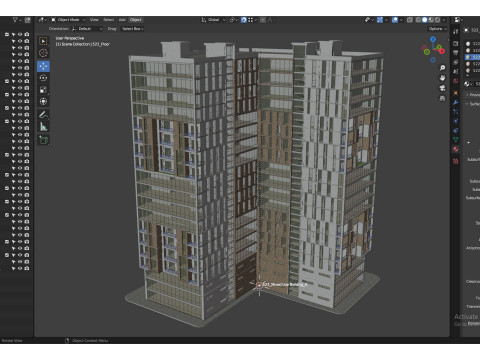 Багатофункціональний будинок 4 3D Модель