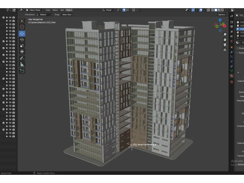 複合用途ビル4 3Dモデル