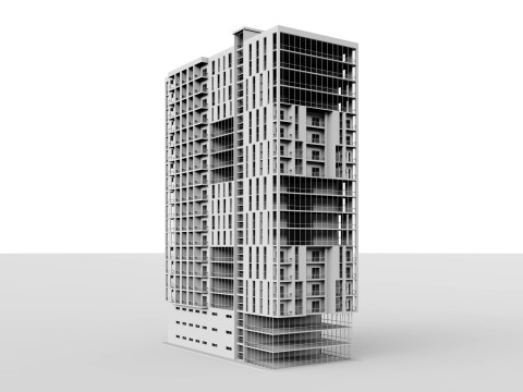 Багатофункціональний будинок 5 3D Модель