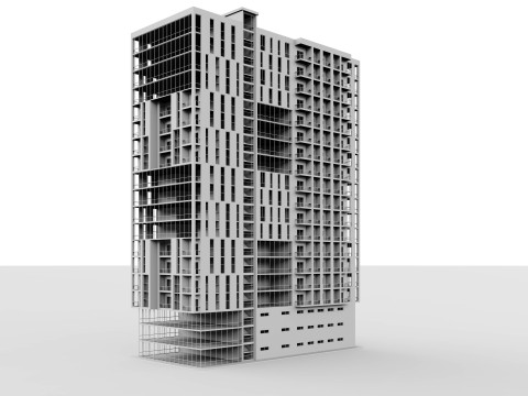 Багатофункціональний будинок 5 3D Модель