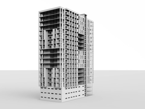 Багатофункціональний будинок 5 3D Модель