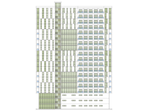 Багатофункціональний будинок 5 3D Модель
