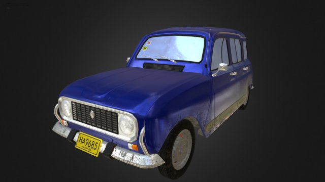 renault 4 3D Модель .c4d .max .obj .3ds .fbx .stl .blend 