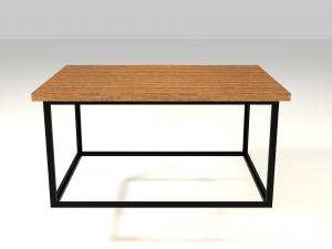 west elm box frame coffee table 3D Model