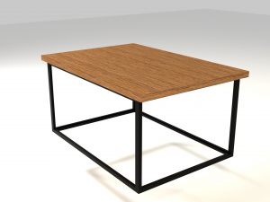 west elm box frame coffee table 3D 模型