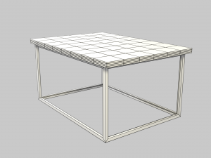 west elm box frame coffee table 3D 模型
