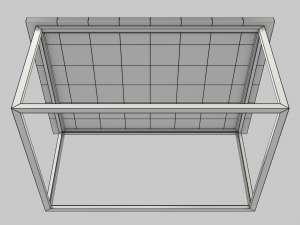 west elm box frame coffee table 3D 模型