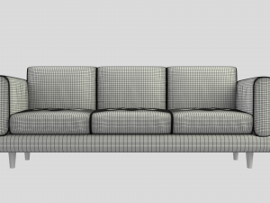three seater couch 3D 模型