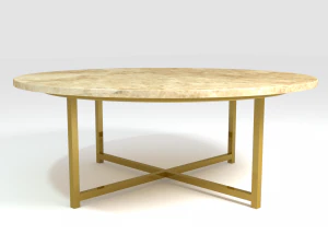 salontafel met marmeren blad 3D Model