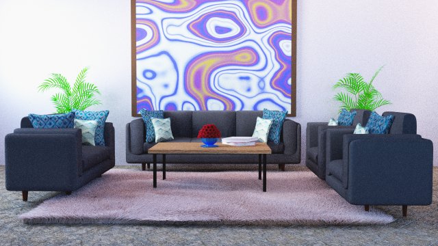 living room couches cushions and coffee table pack 3D Model .c4d .max .obj .3ds .fbx .stl .blend 