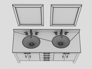 contemporary bathroom cabinet 3D Model
