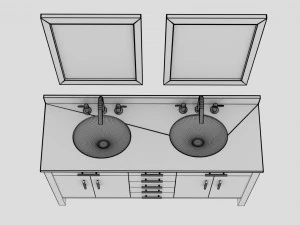 contemporary bathroom cabinet 3D Model