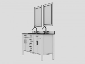 contemporary bathroom cabinet 3D Model