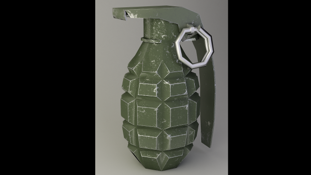 grenade f-1 3D Model .c4d .max .obj .3ds .fbx .stl .blend 