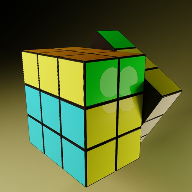 cube rubik animated 3D Model .c4d .max .obj .3ds .fbx .stl .blend 