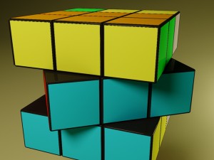 cube rubik animated 3D Model